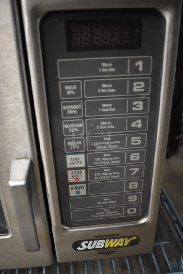 Amana Model RFS10SW2 Stainless Steel Commercial Countertop Microwave Oven. 120 Volts, 1 Phase. 21.5x19x15 - Image 4 of 7