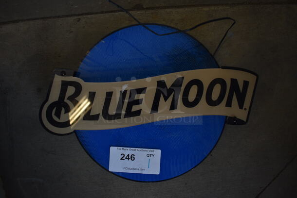 Blue Moon Light Up Sign. 17x3x13. Tested and Working! - Image 4 of 6