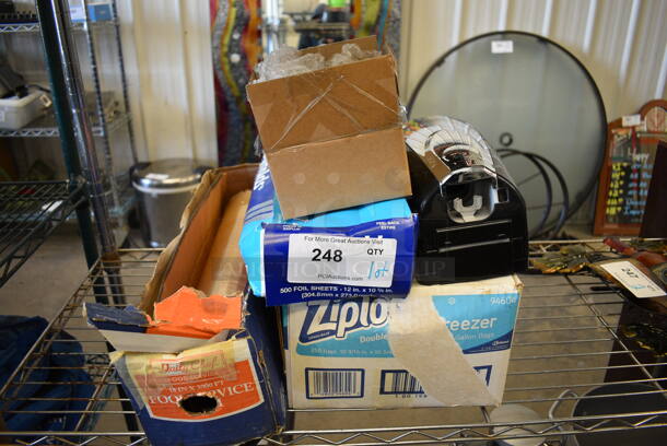 ALL ONE MONEY! Lot of Various Paper Products and Soap Dispenser!
