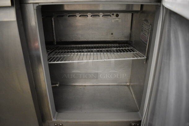 NICE! Continental Model SW48-12 Stainless Steel Commercial Sandwich Salad Prep Table Bain Marie Mega Top on Commercial Casters. 115 Volts, 1 Phase. 48x31x43. Tested and Powers On But Temps at 46 Degrees - Image 6 of 8