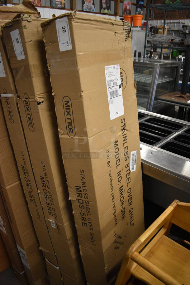IN ORIGINAL BOX! Mixrite MROS-5RE Stainless Steel Overshelf. 60x12x35 - Image 2 of 5
