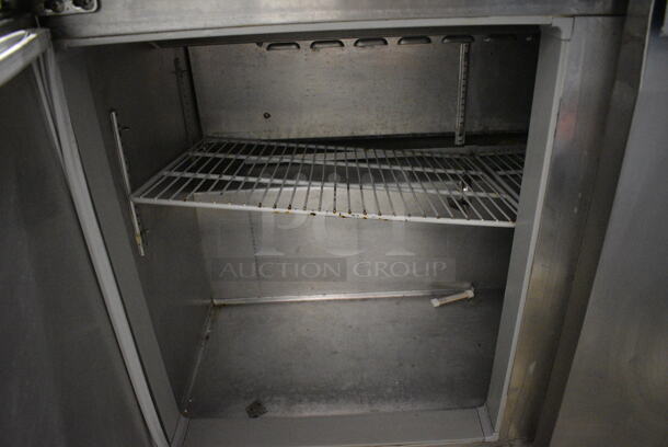 NICE! Continental Model SW48-12 Stainless Steel Commercial Sandwich Salad Prep Table Bain Marie Mega Top on Commercial Casters. 115 Volts, 1 Phase. 48x31x43. Tested and Powers On But Temps at 46 Degrees - Image 8 of 8