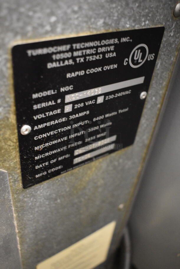 FANTASTIC! Turbochef Model NGC Stainless Steel Commercial Countertop Electric Powered Rapid Cook Oven. 208/240 Volts, 1 Phase. 26x28x23 - Image 8 of 9