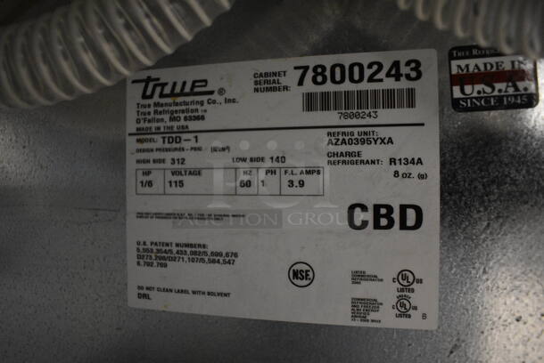 WOW! 2013 True Model TDD-1 Metal Commercial Direct Draw Kegerator w/ Beer Tower on Commercial Casters. 115 Volts, 1 Phase. 23.5x30.5x47. Tested and Working! - Image 7 of 7