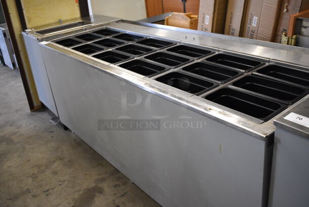 Duke Model SUB FC 206 RT Stainless Steel Subway Sandwich Make Line w/ 18 Black Poly 1/3 Size Drop In Bins. 86x33.5x35.5 - Image 2 of 6