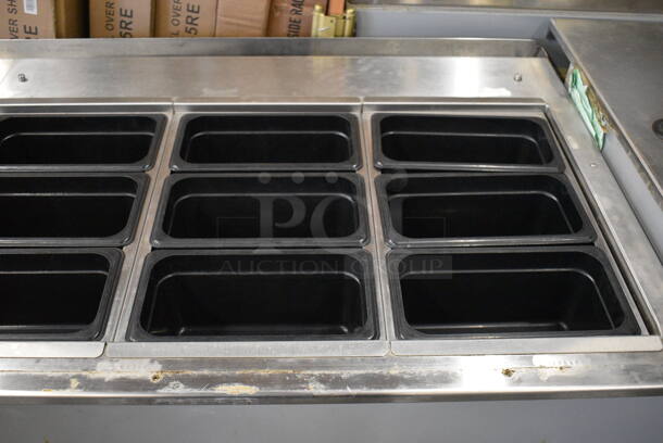 Duke Model SUB FC 206 RT Stainless Steel Subway Sandwich Make Line w/ 18 Black Poly 1/3 Size Drop In Bins. 86x33.5x35.5 - Image 3 of 6
