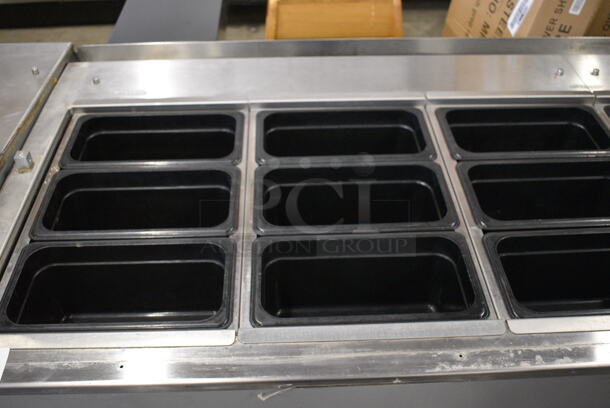 Duke Model SUB FC 206 RT Stainless Steel Subway Sandwich Make Line w/ 18 Black Poly 1/3 Size Drop In Bins. 86x33.5x35.5 - Image 4 of 6
