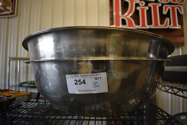 3 Various Metal Bowls. Includes 22x22x8. 3 Times Your Bid! - Image 1 of 3