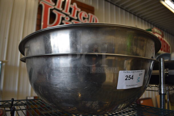 3 Various Metal Bowls. Includes 22x22x8. 3 Times Your Bid! - Image 2 of 3