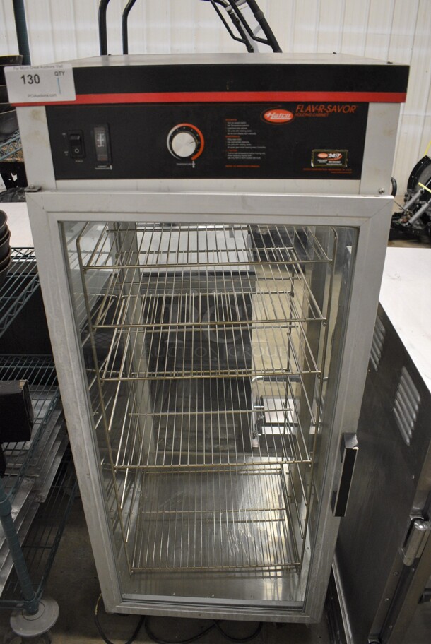 NICE! Hatco Flav-r-savor Metal Commercial Single Door Warming Holding Cabinet Merchandiser on Commercial Casters. 22x24x57. Tested and Working!