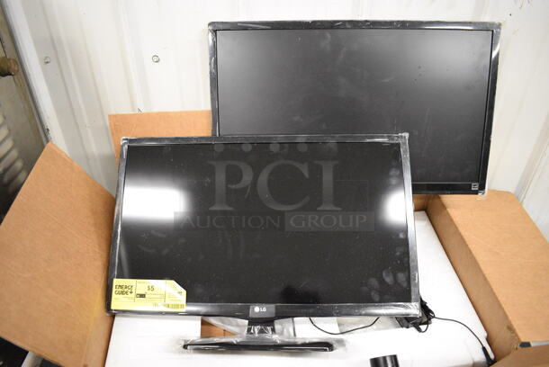 2 Monitors; LG Model 24LH4830 24