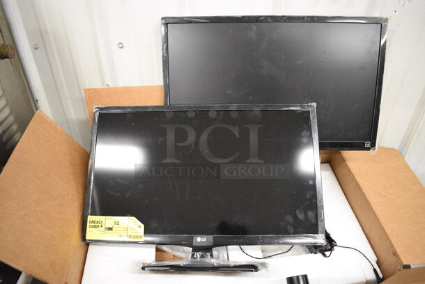 2 Monitors; LG Model 24LH4830 24" and LG Model 23MP55HQ-P 23". 2 Times Your Bid!  - Image 1 of 7