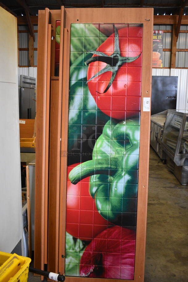 2 Wood Patten Front Panels to Subway Sandwich Make Line. 84x5x30. 2 Times Your Bid!