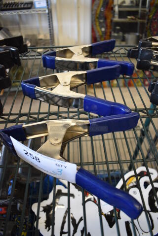3 Spring Clamps. 9". 3 Times Your Bid!