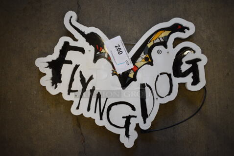 Flying Dog Light Up Sign. Does Not Come w/ Power Cord. 20x1x17