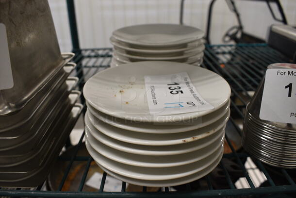 17 White Ceramic Plates. 5.5x5.5x1. 17 Times Your Bid!