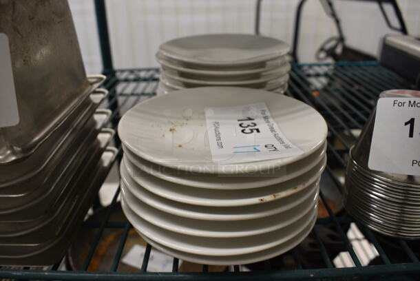 17 White Ceramic Plates. 5.5x5.5x1. 17 Times Your Bid! - Image 1 of 3