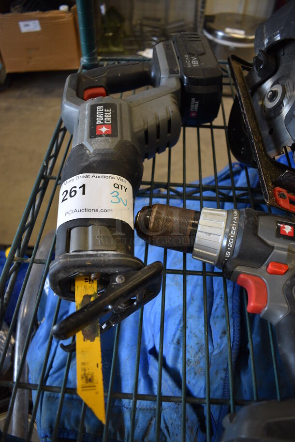 3 Porter Cable Various Tools; Circular Saw, Saw and Power Drill. Includes 8x14x12. 3 Times Your Bid! - Image 2 of 5