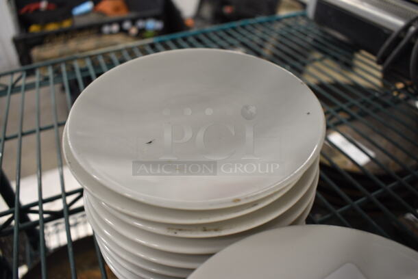 17 White Ceramic Plates. 5.5x5.5x1. 17 Times Your Bid! - Image 2 of 3