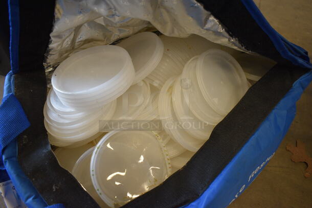 Blue Insulated Bag w/ Plastic Lids. 20x12x12 - Image 4 of 4