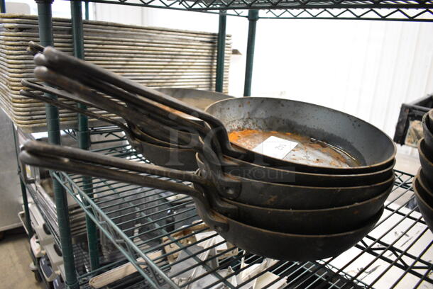 5 Cast Iron Skillets. 20x11x2.5. 5 Times Your Bid!