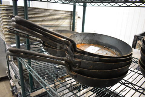 5 Cast Iron Skillets. 20x11x2.5. 5 Times Your Bid!