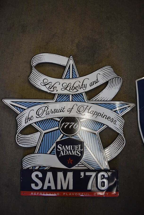 2 Metal Samuel Adams Signs. 17x18, 16x17. 2 Times Your Bid! - Image 2 of 4