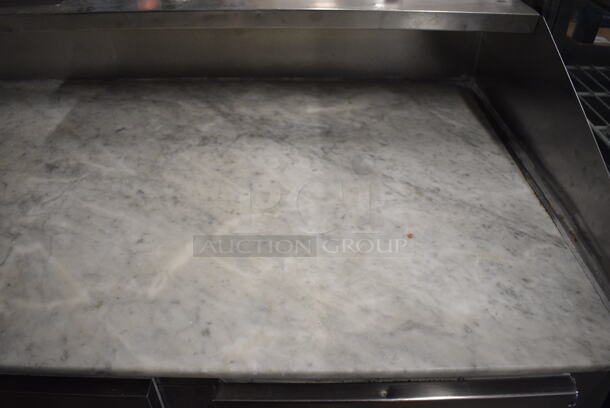 SWEET! Stainless Steel Commercial Dough Retarder w/ Marble Countertop, 4 Lower Doors and Overshelf on Commercial Casters. 96x35x44. Tested and Does Not Power On - Image 10 of 12