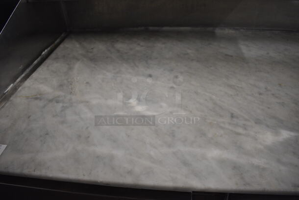 SWEET! Stainless Steel Commercial Dough Retarder w/ Marble Countertop, 4 Lower Doors and Overshelf on Commercial Casters. 96x35x44. Tested and Does Not Power On - Image 11 of 12