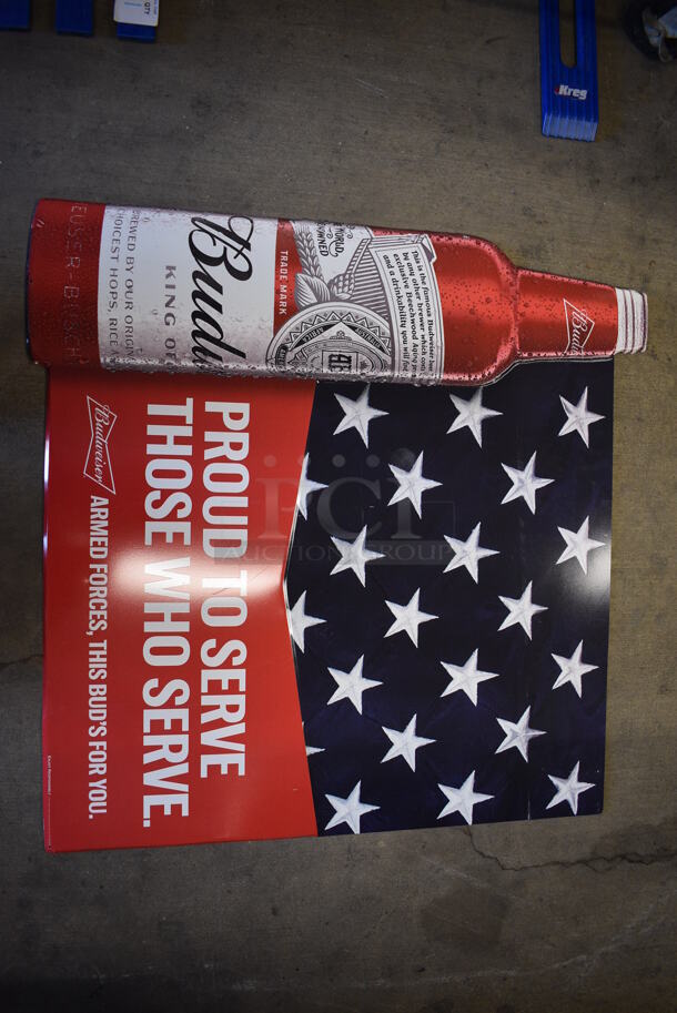 2 Metal Signs; Budweiser and Hazy Little Things IPA. 12x25, 30x31. 2 Times Your Bid! - Image 4 of 5