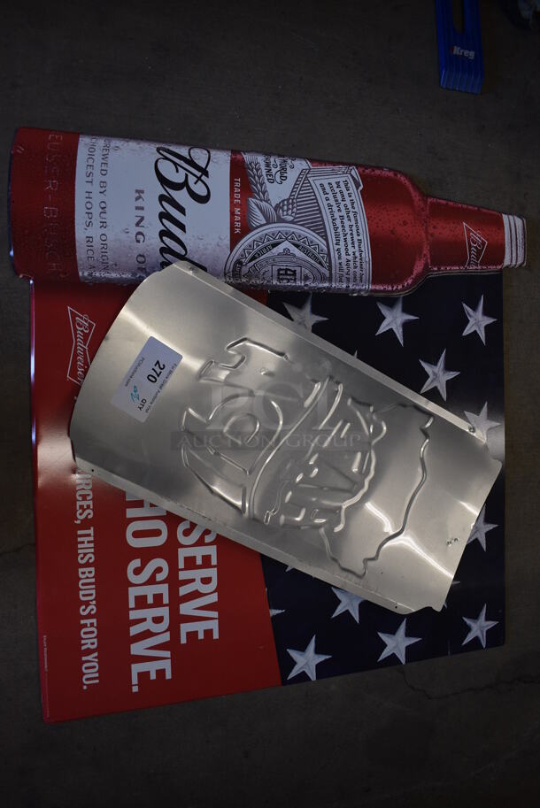 2 Metal Signs; Budweiser and Hazy Little Things IPA. 12x25, 30x31. 2 Times Your Bid! - Image 5 of 5