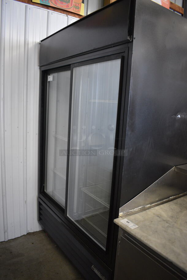 GREAT! Beverage Air Model MT45 Metal Commercial 2 Door Reach In Cooler Merchandiser w/ Poly Coated Racks on Commercial Casters. 115 Volts, 1 Phase. 52x30x84. Tested and Powers On But Does Not Get Cold - Image 2 of 6