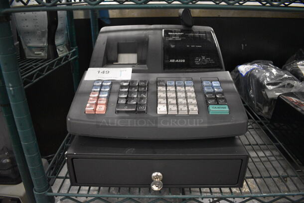 Sharp Model XE-A22S Countertop Electronic Cash Register. 13x18x13
