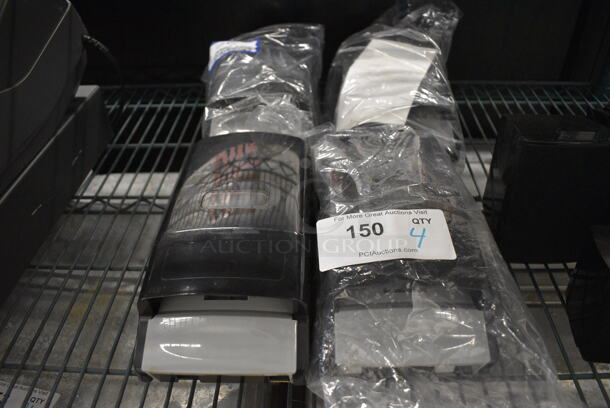 4 Black and Gray Poly Wall Mount Soap Dispensers. 5x4x11. 4 Times Your Bid! - Image 1 of 3