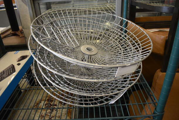 4 Gray Metal Countertop Baskets. 16x16x5.5. 4 Times Your Bid!