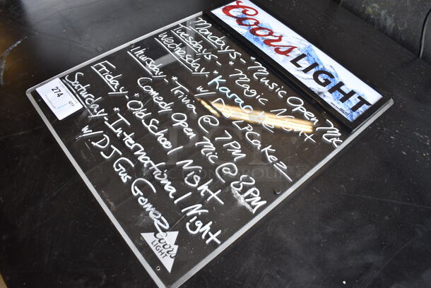 Coors Light Sign. 19x1x24 - Image 2 of 5