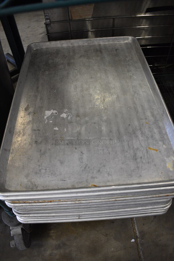 10 Metal Full Size Baking Pans. 18x26x1. 10 Times Your Bid!