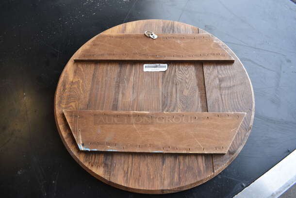 Goose Island Wooden Barrel Head Sign. 21x2x21 - Image 5 of 6