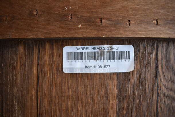 Goose Island Wooden Barrel Head Sign. 21x2x21 - Image 6 of 6