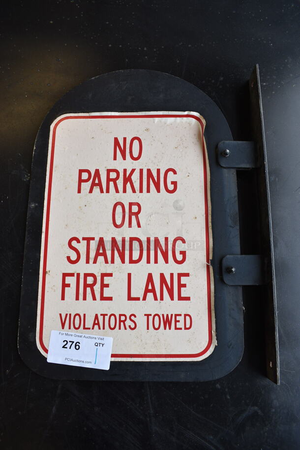 No Parking Or Standing Fire Lane Metal Sign. 16x2x22 - Image 1 of 5