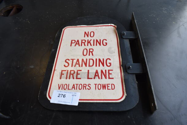 No Parking Or Standing Fire Lane Metal Sign. 16x2x22 - Image 3 of 5