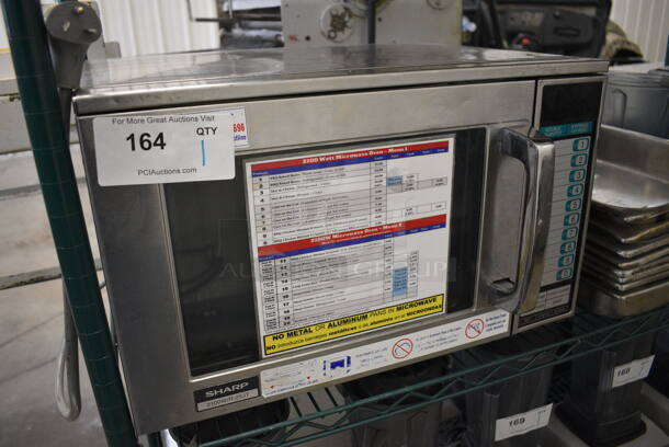 Sharp Model R-25JT-F Stainless Steel Commercial Countertop Microwave Oven. 208/230 Volts, 1 Phase. 20x20x13 - Image 7 of 7