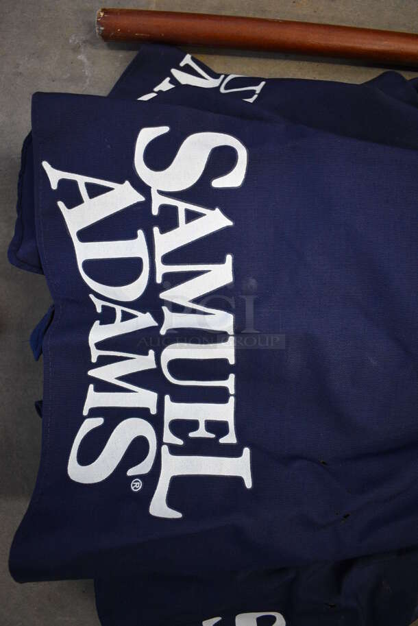 Samuel Adams Blue Patio Umbrella w/ Wooden Pole. 93" - Image 3 of 4