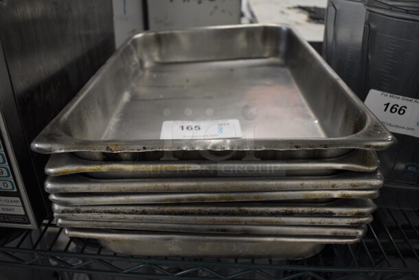 8 Stainless Steel Drop In Bins. 13x18x2.5. 8 Times Your Bid!