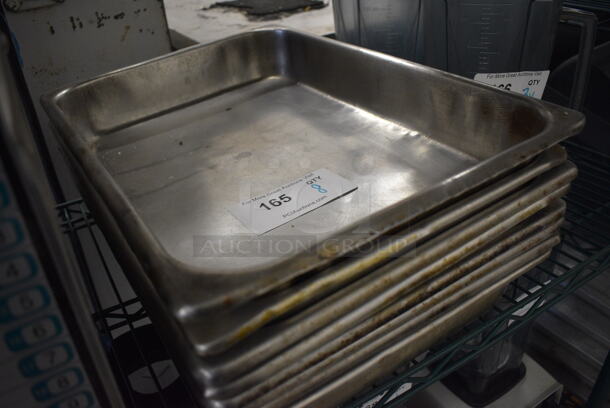 8 Stainless Steel Drop In Bins. 13x18x2.5. 8 Times Your Bid! - Image 2 of 3