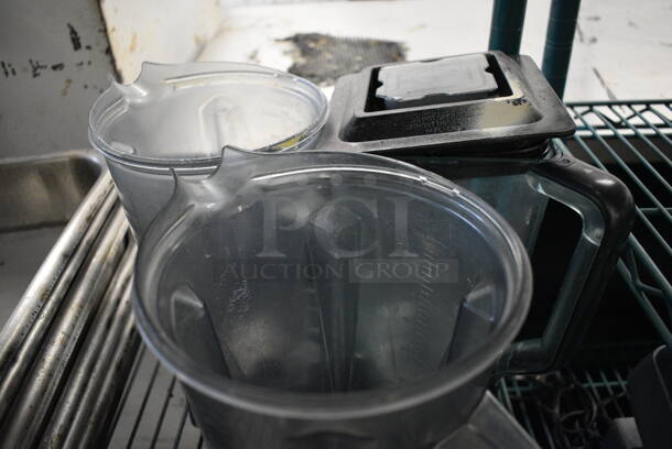 3 Poly Blender Pitchers. 1 w/ Lid. Includes 6.5x6.5x10.5. 3 Times Your Bid! - Image 3 of 3