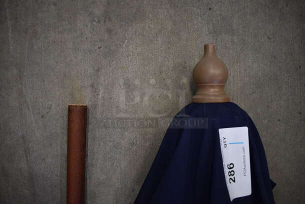 Samuel Adams Blue Patio Umbrella w/ Wooden Pole. 93" - Image 4 of 4