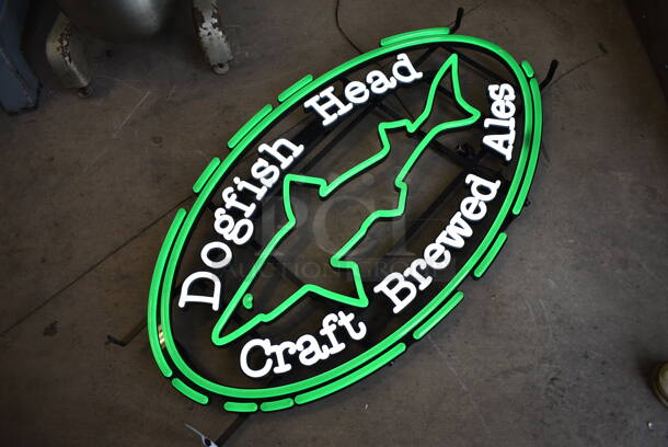 Dogfish Head Craft Brewed Ales Light Up Sign. 37x3x20. Tested and Working! - Image 2 of 6