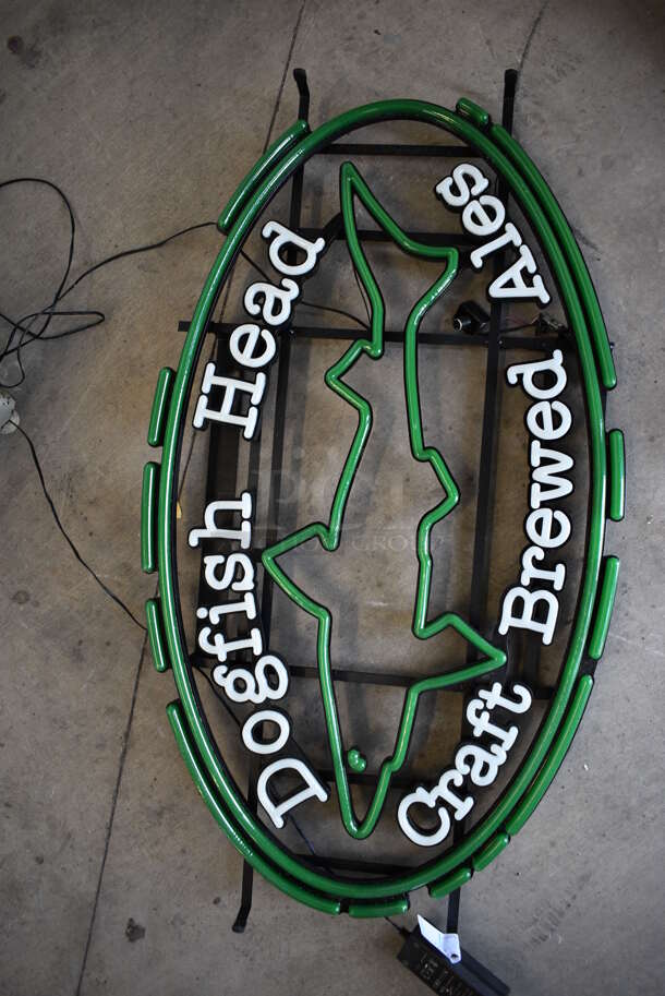 Dogfish Head Craft Brewed Ales Light Up Sign. 37x3x20. Tested and Working! - Image 5 of 6
