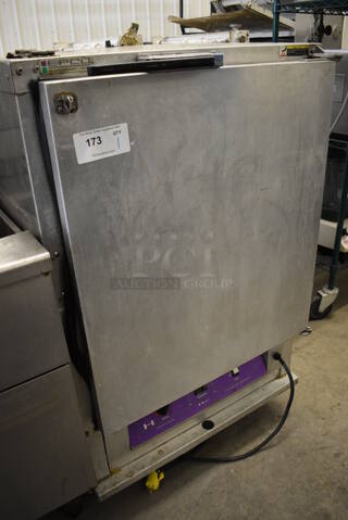 NICE! Epco Metal Commercial Electric Powered Heated Holding Cabinet on Commercial Casters. 30x36x47. Tested and Does Not Power On